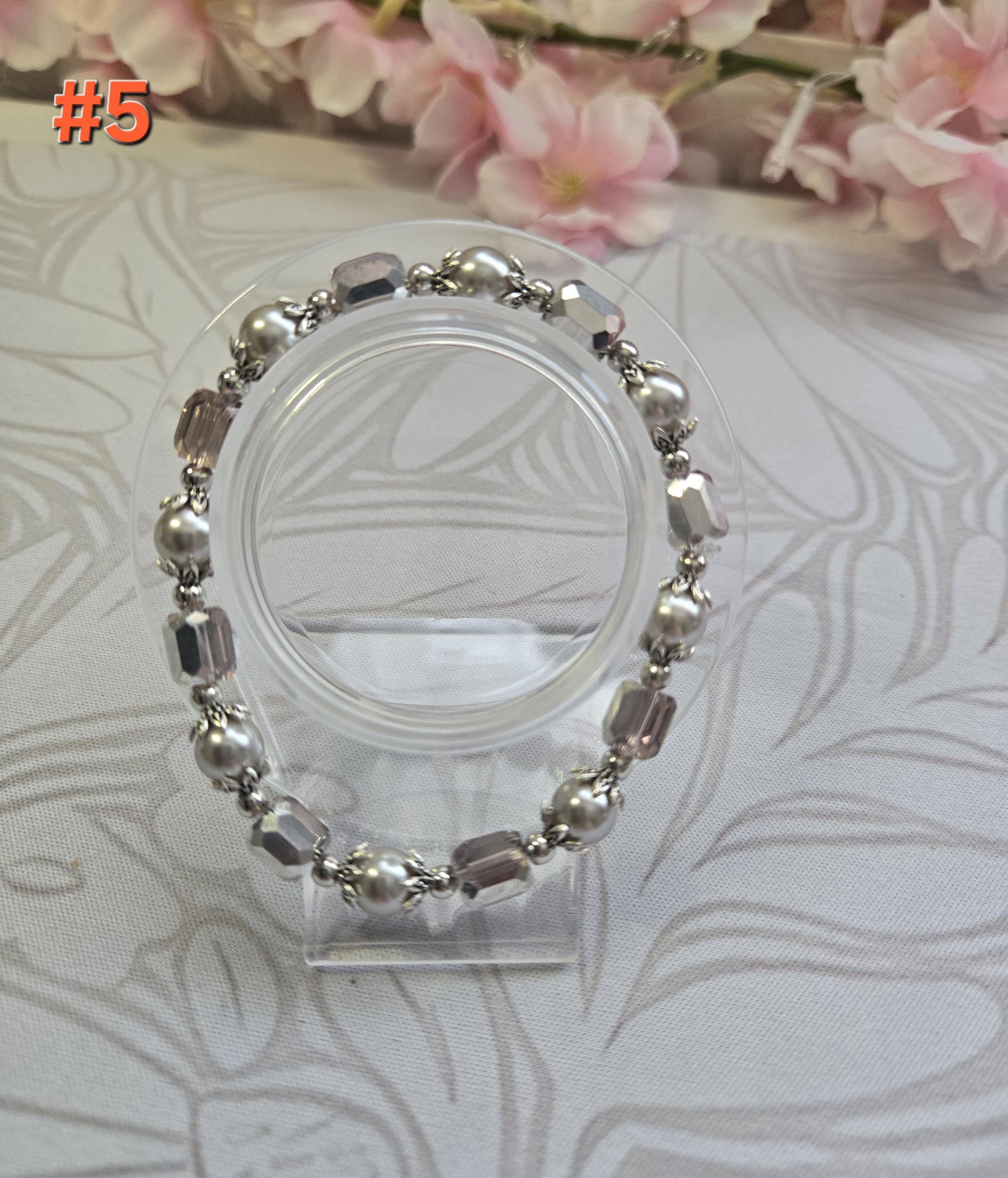 Crackled Glass Bead Bracelets