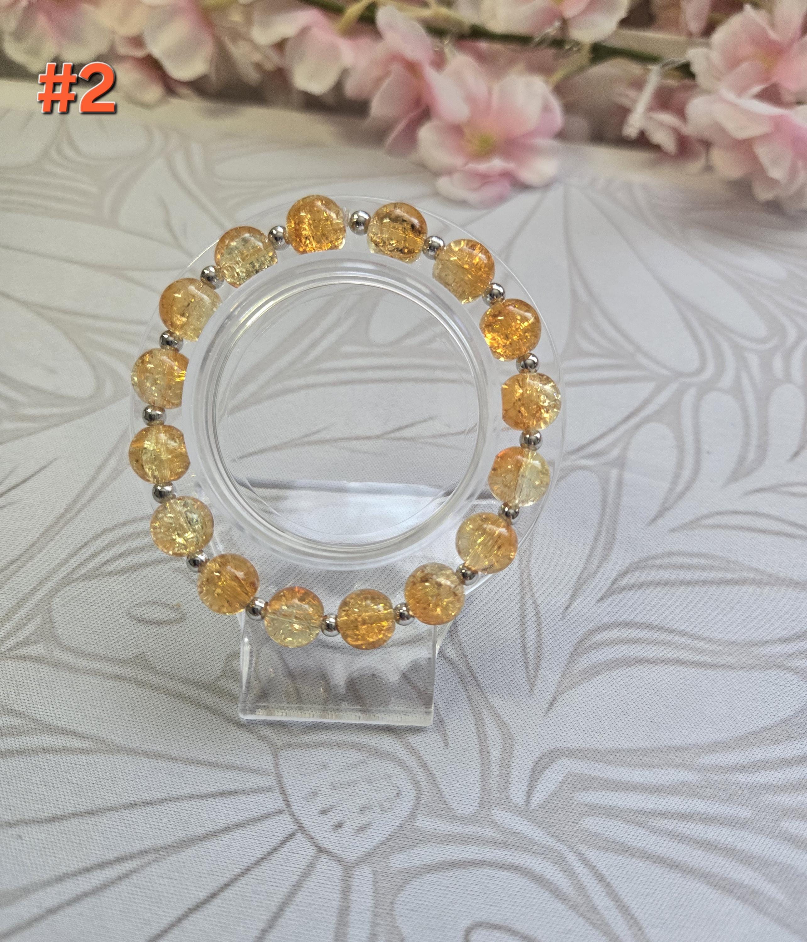 Crackled Glass Bead Bracelets