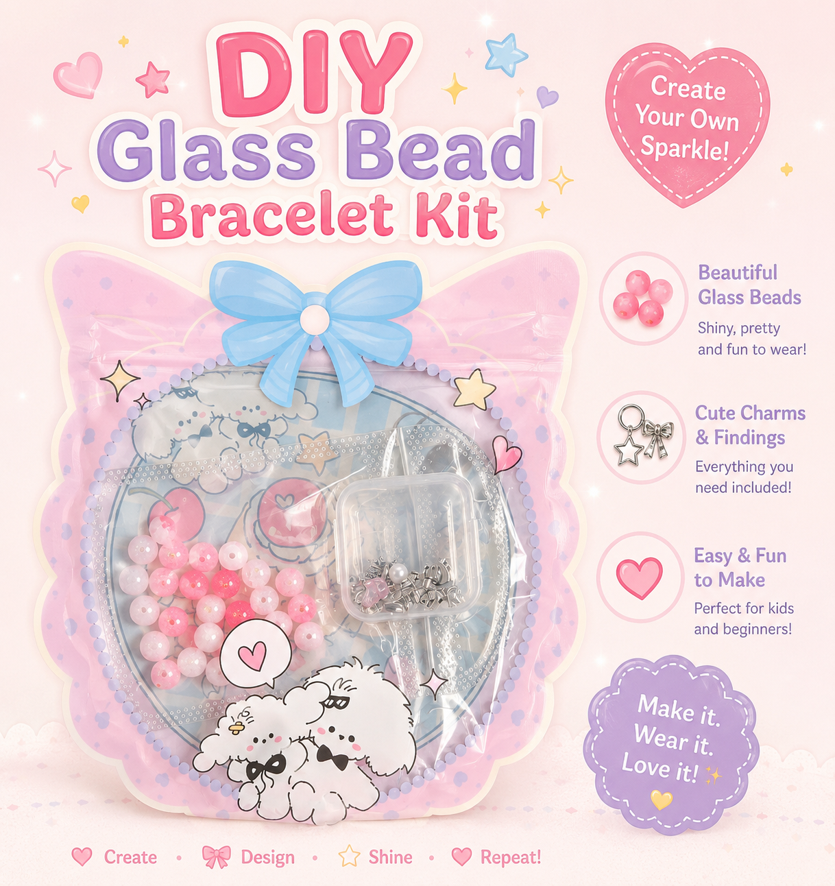 ✨ DIY Glass Bead Bracelet Kit ✨